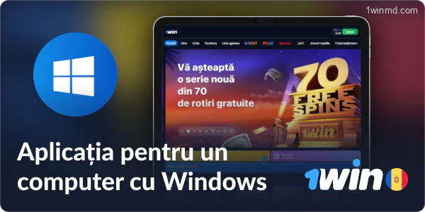 Aplicația 1win pe un computer Windows