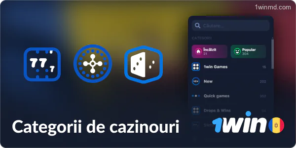 Categorii de cazinou online 1win Moldova