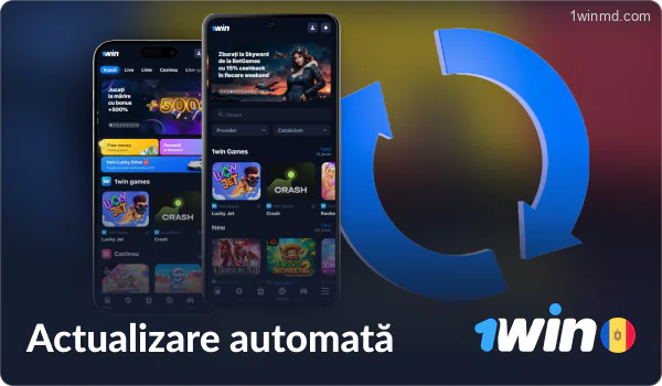 Aplicația 1win MD auto-update