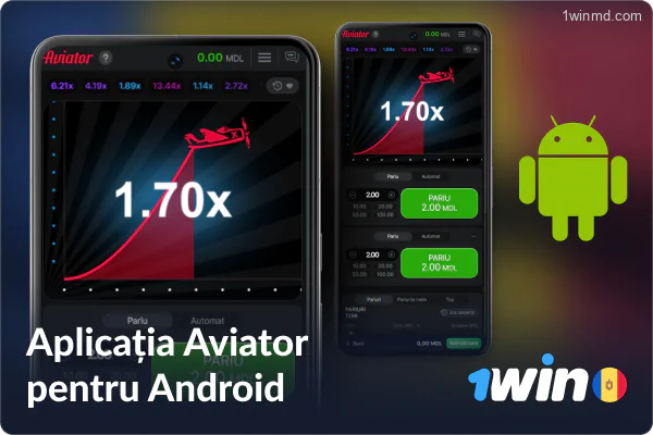 Aplicația mobilă Aviator 1win Moldova pentru Android