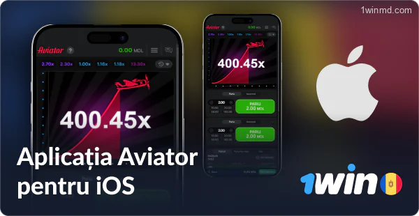 Aplicația mobilă Aviator 1win Moldova pentru iOS