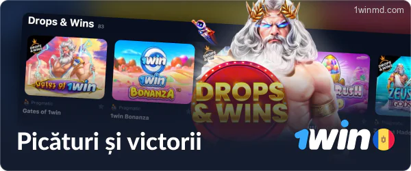 Picături și victorii sloturi la 1win MD Casino