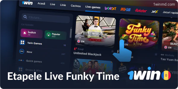 Instrucțiuni de joc Funky Time pe site-ul 1win Moldova