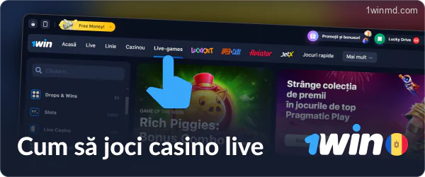 Etapele de joc casino live 1win Moldova