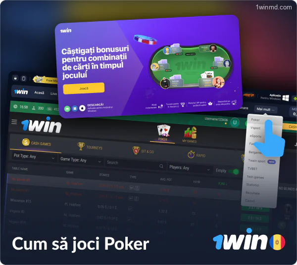 Instrucțiuni despre cum să joci poker la 1win Casino Moldova