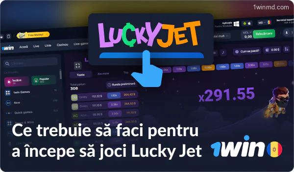 Instrucțiuni pentru jocul Lucky Jet pe site-ul cazinoului 1win Moldova