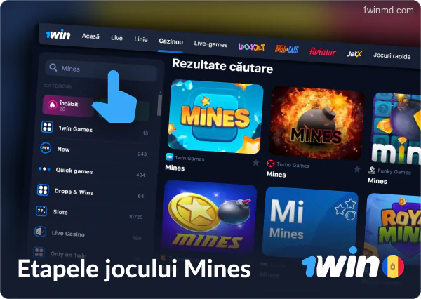 Instrucțiuni pentru a juca Mines în 1win Moldova