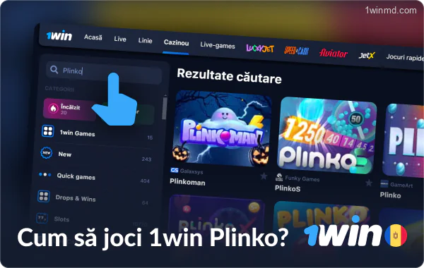 Instrucțiuni pentru a juca Plinko în 1win Moldova