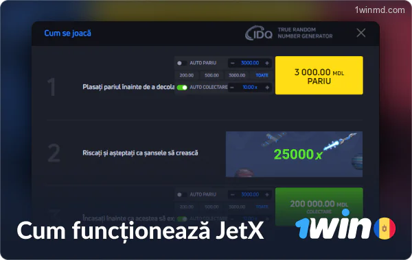 JetX 1win MD Principiul jocului