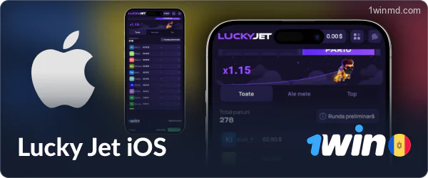 Aplicația mobilă Lucky Jet 1win Moldova pentru iOS