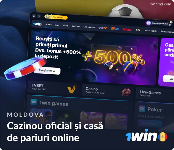 1win Moldova pentru pariuri și cazinou