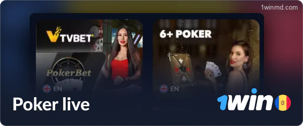 Poker live la 1win Moldova