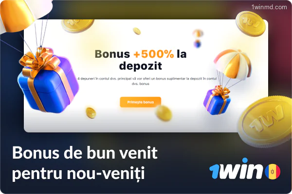 Bonus de bun venit 1win Moldova