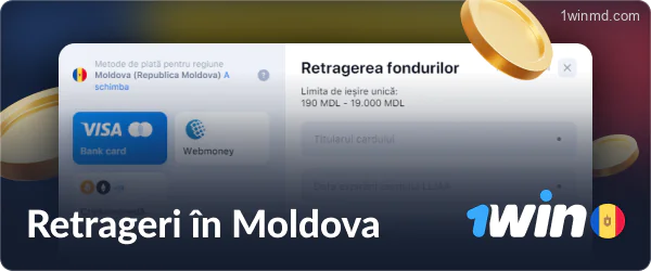 Retragerea fondurilor pentru jucătorii moldoveni de la 1win