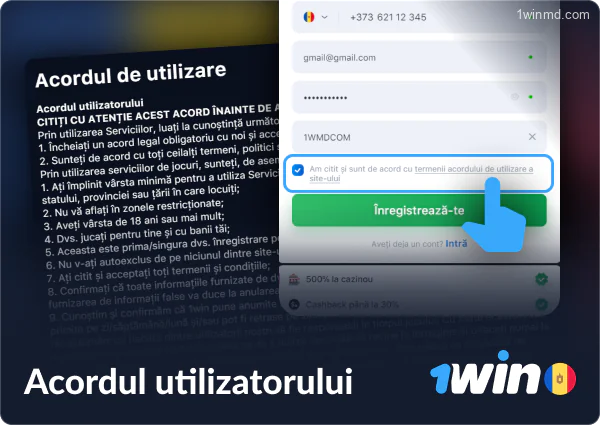 Termeni și condiții ale Acordului de utilizare 1win Moldova